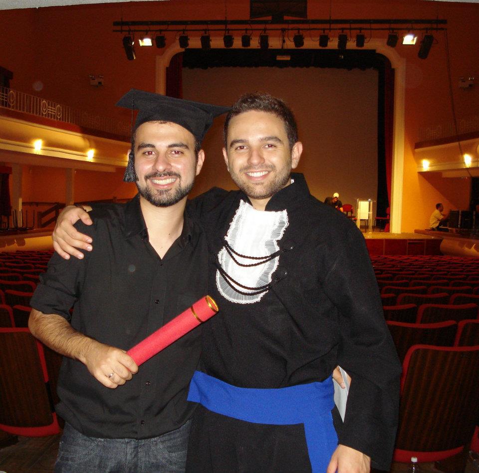 Erick Costa na formatura de Publicidade e Propaganda — 2011